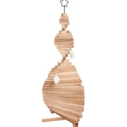 Sapin de Noël modulable lattes de bois naturel-Gifi Best