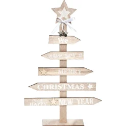 Sapin de Noël panneau de bois H36 cm-Gifi Online