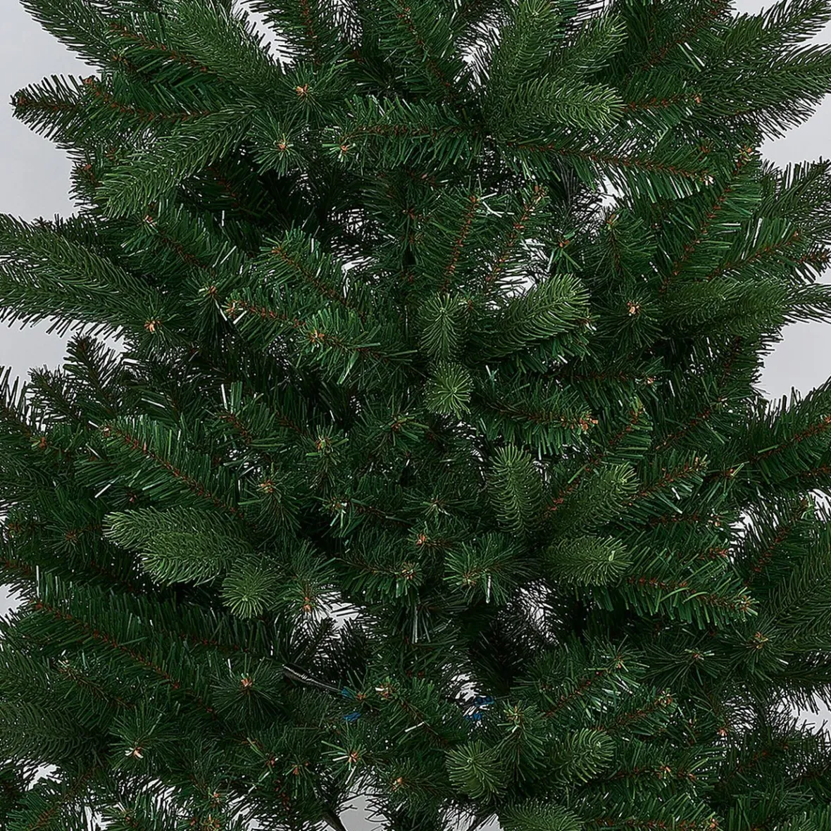 Sapin de Noël Vert effet réel avec pied en bois H120 cm-Gifi Hot