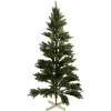 Sapin de Noël Vert effet réel avec pied en bois H180 cm-Gifi