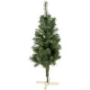 Sapin de Noël vert effet touffu avec pied en bois H120 cm-Gifi Sale