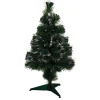 Sapin de Noël vert fibre optique 60 cm 8 led couleurs changeantes-Gifi Online