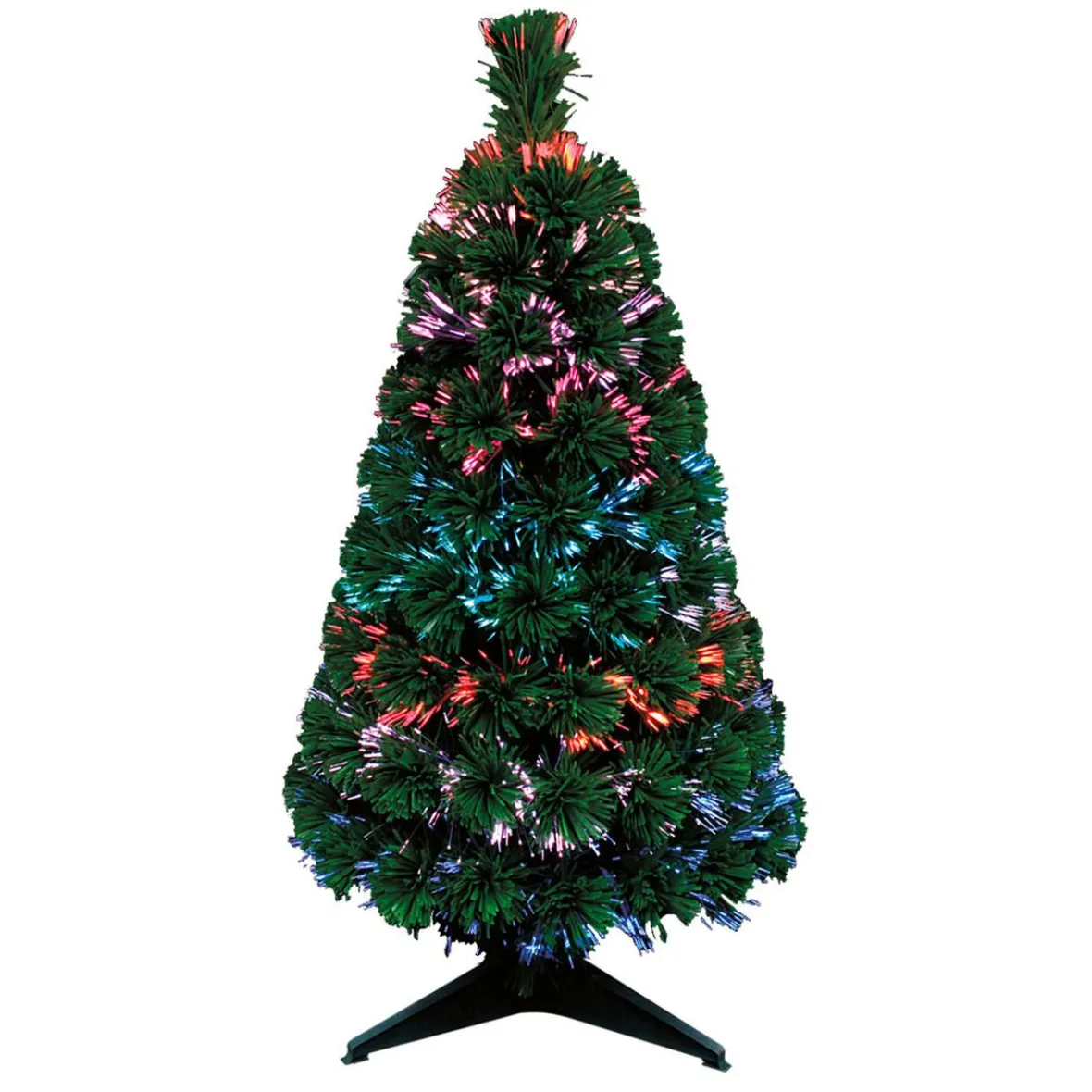 Sapin de Noël vert fibre optique h 90 cm-Gifi Best