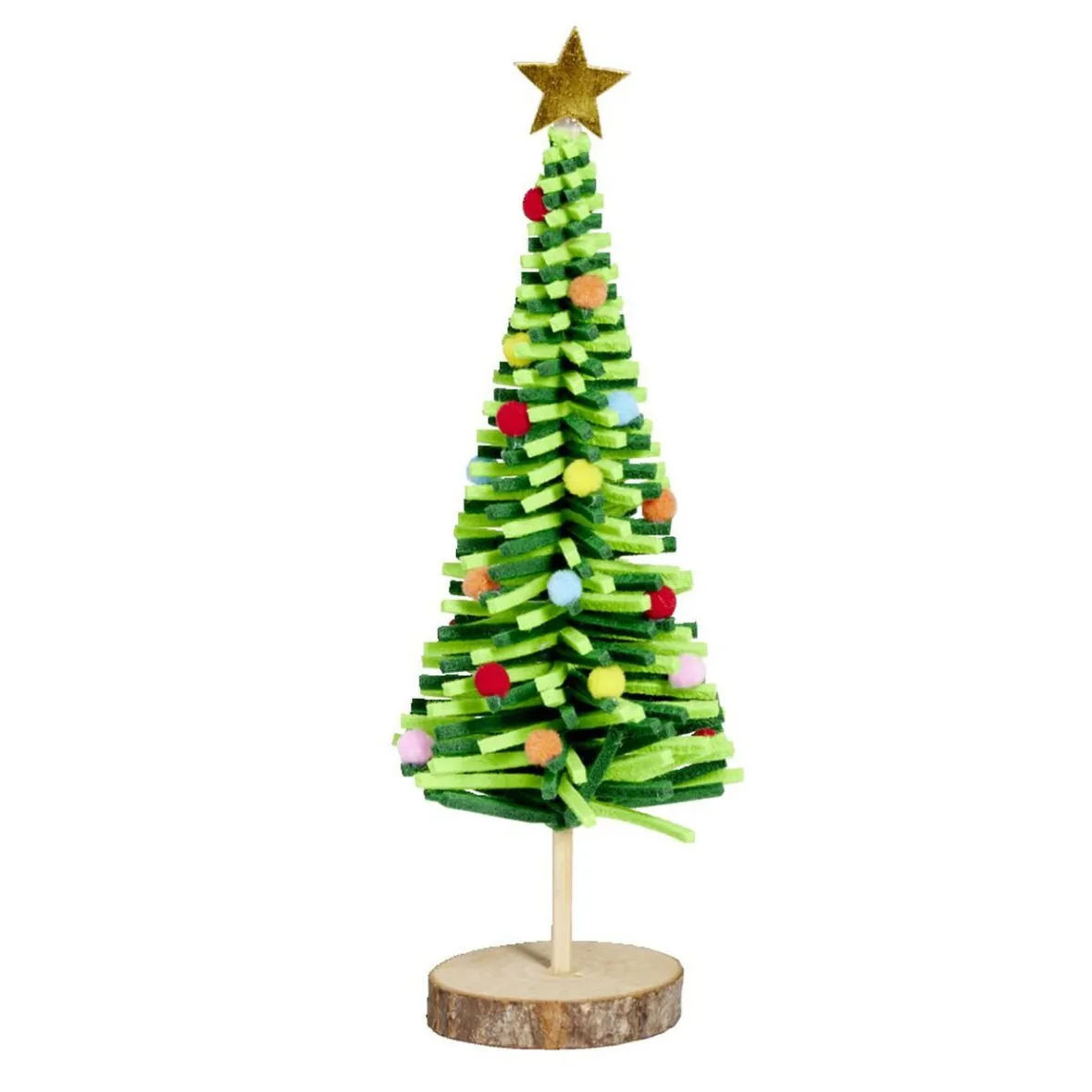 Sapin en feutrine et bois à poser H25cm - 4 modèles-Gifi Online