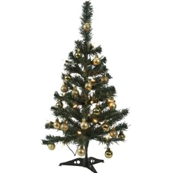 Sapin lumineux blanc et doré 20 LED-Gifi Hot