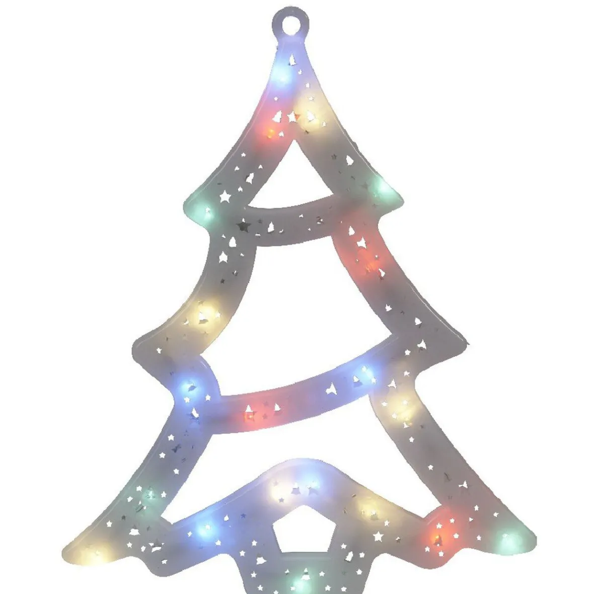 Sapin lumineux blanc fixe h. 32 cm-Gifi Online