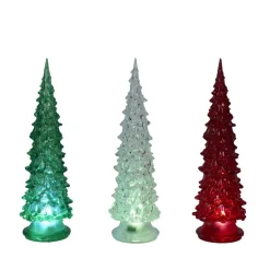 Sapin lumineux déco H19cm plastique 3 coloris-Gifi Discount