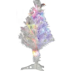 Sapin Noël blanc fibre optique H60 cm-Gifi Sale