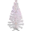 Sapin Noël blanc fibre optique multicolore H1,2 m-Gifi Hot