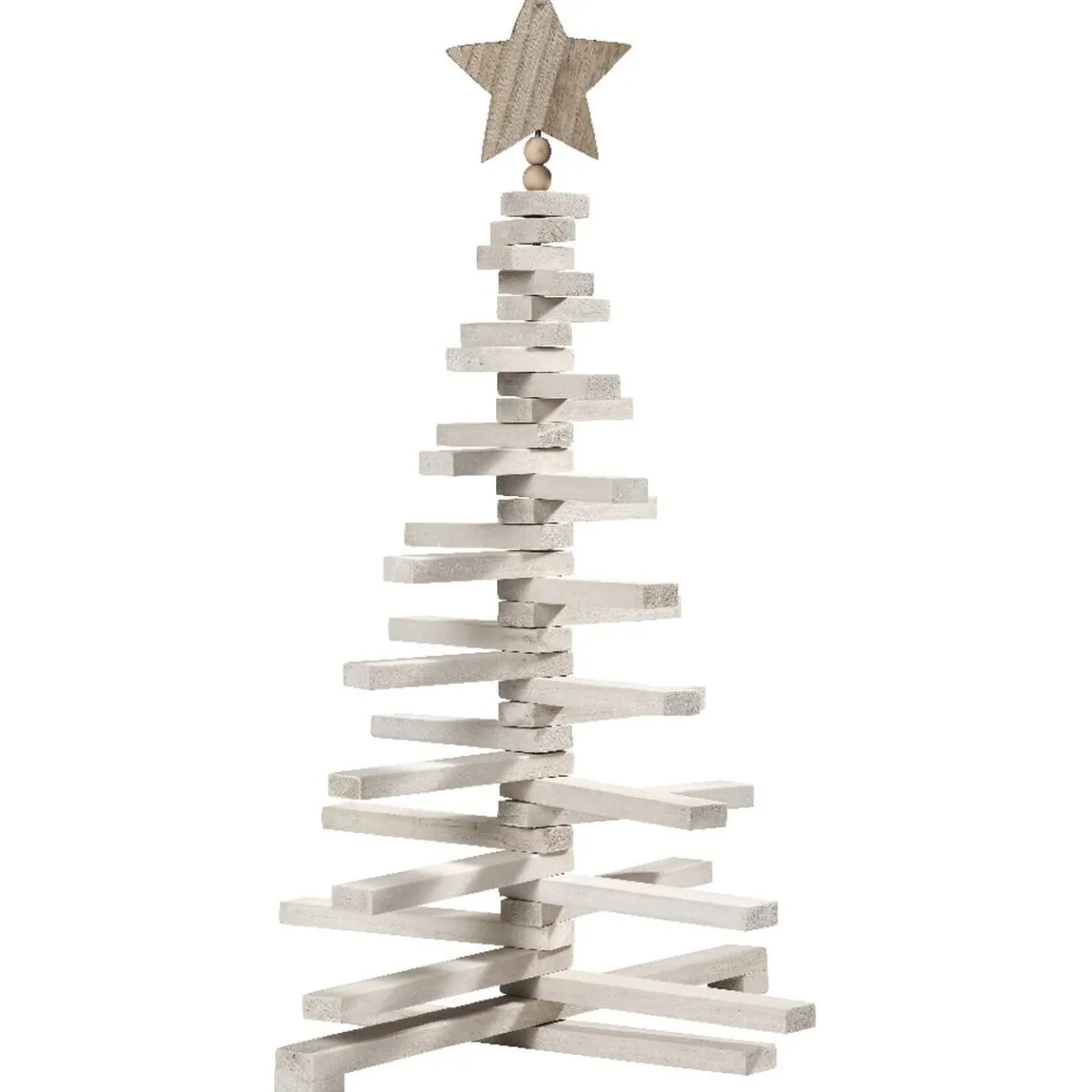 Sapin Noël bois amovible H. 71 cm-Gifi