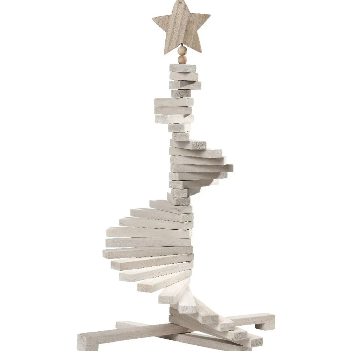 Sapin Noël bois amovible H. 71 cm-Gifi