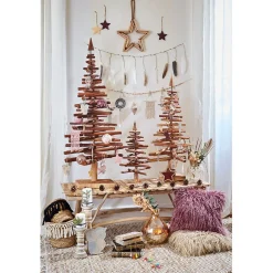 Sapin Noël bois flotté brun 0,53 m-Gifi