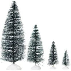 Sapin vert accessoires village de Noël x21-Gifi New