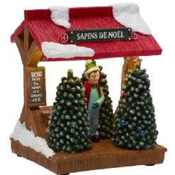 Scène de Noël lumineuse 3 LED stand de sapin-Gifi