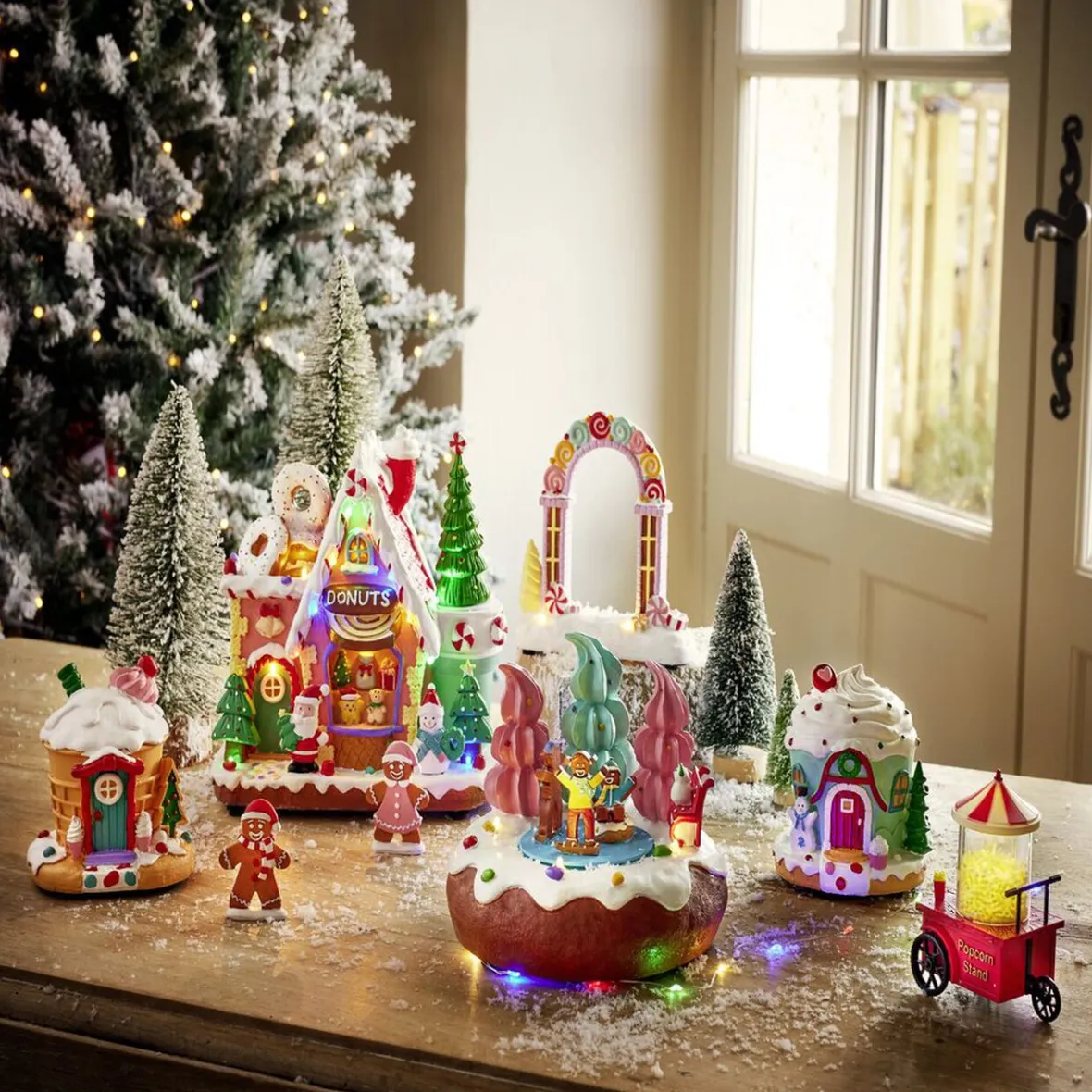 Scène lumineuse de Noël banquise à piles H9cm-Gifi Clearance