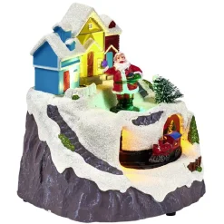 Scène village de Noël lumineuse avec train animé-Gifi Discount
