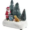 Scénette lumineuse Père-Noël avec cadeaux Village de Noël-Gifi Outlet