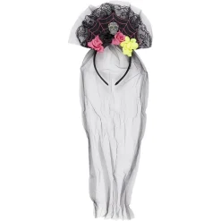 Serre tête Day of Dead avec voile-Gifi Outlet