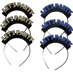 Serre-tête avec inscription LET'S PARTY gris argenté-Gifi Hot