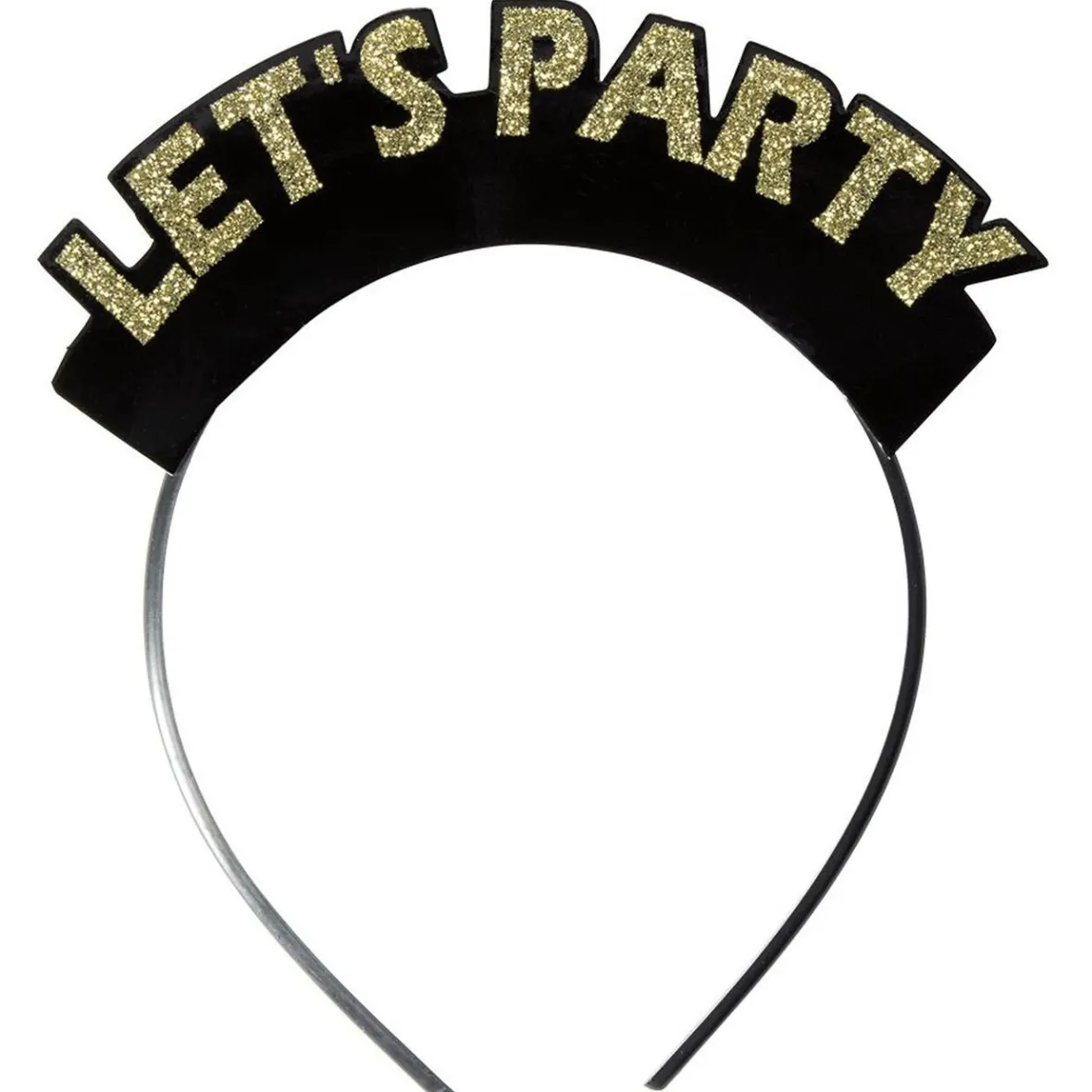 Serre-tête avec inscription LET'S PARTY gris argenté-Gifi Hot