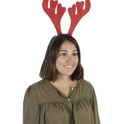 Serre-tête cerf rouge et vert-Gifi New