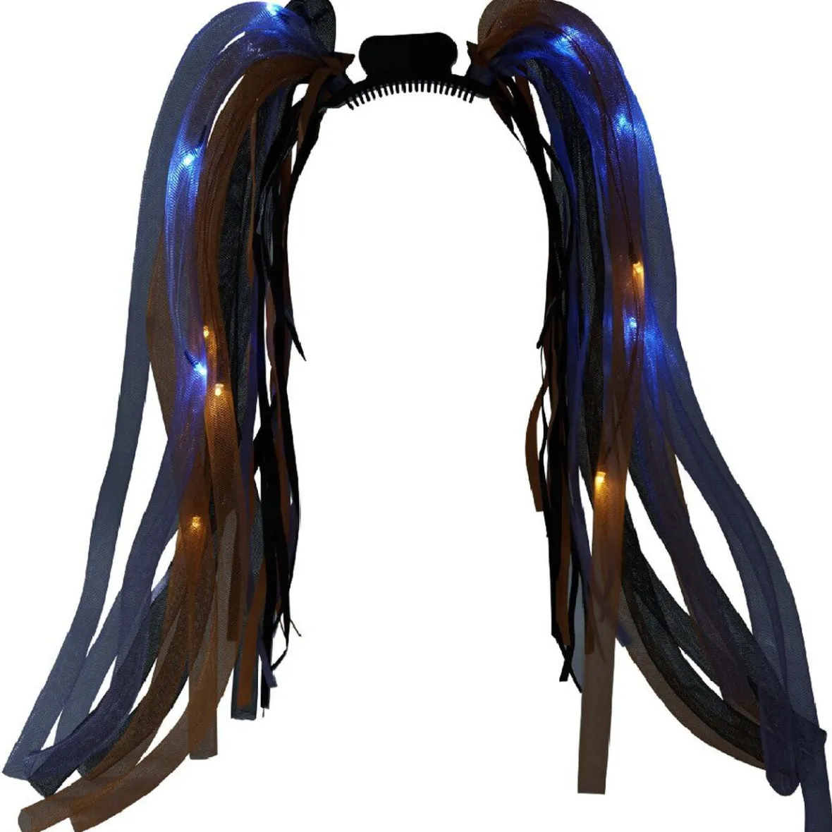 Serre-tête cheveux violet orange noir lumineux-Gifi Outlet