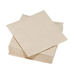 Serviette carré unie blanc lin 2 plis en papier x50-Gifi Hot