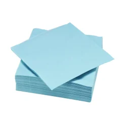 Serviette carré unie bleu clair 2 plis en papier x50-Gifi Outlet