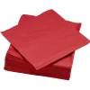 Serviette carré unie rouge 2 plis en papier x50-Gifi Online