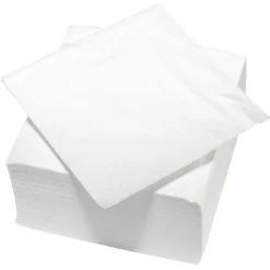 Serviette carrée blanche 2 plis en papier x100-Gifi Clearance