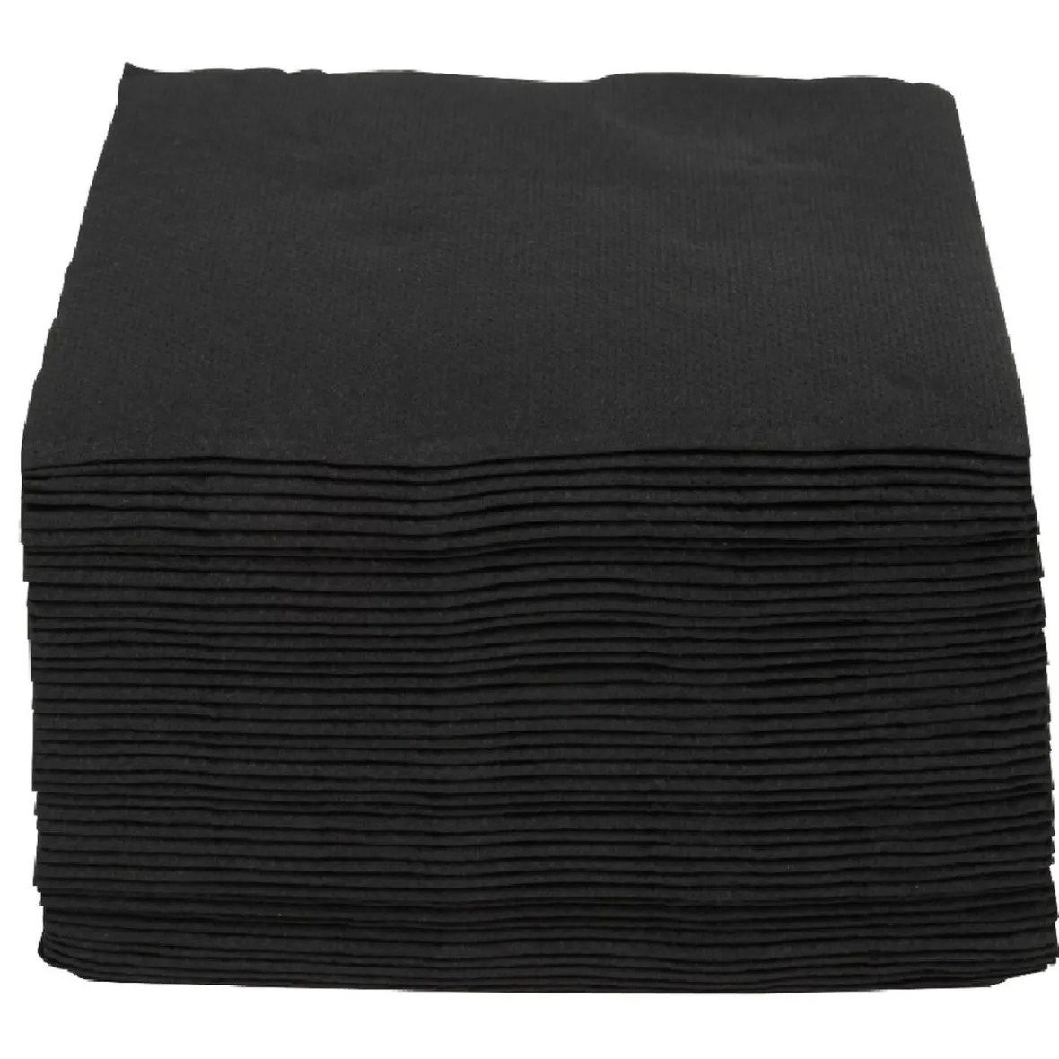 Serviette cocktail carrée noire Tex Touch 2 plis en papier x40-Gifi New