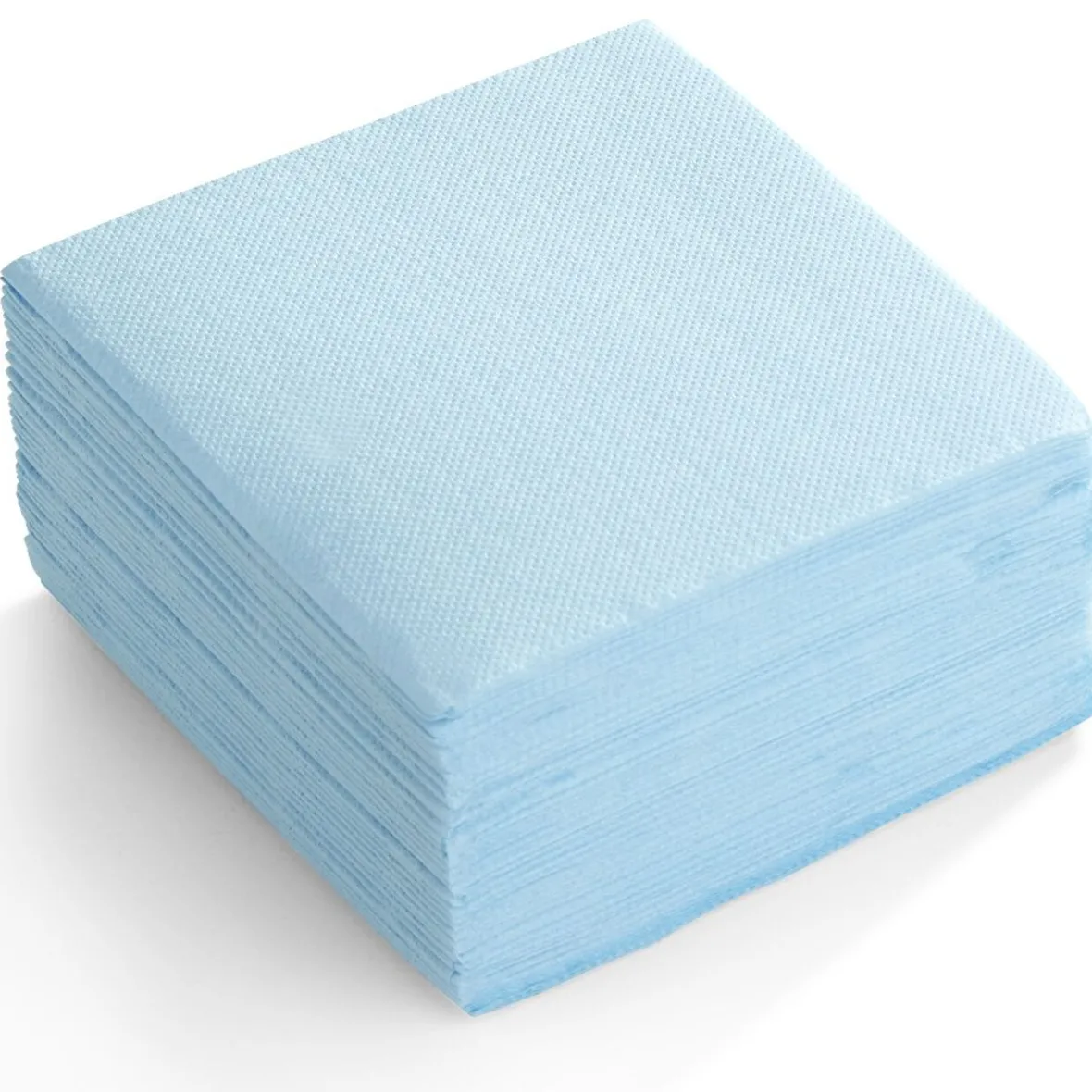Serviette cocktail carrée bleu clair 2 plis en papier x40-Gifi Best