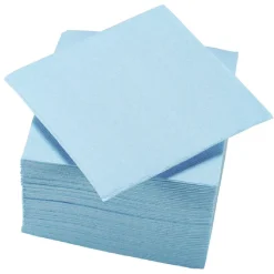 Serviette cocktail carrée bleu clair 2 plis en papier x40-Gifi Best