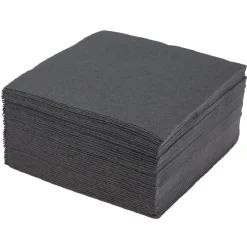 Serviette cocktail carrée gris foncé 2 plis en papier x40-Gifi New