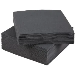 Serviette cocktail carrée gris foncé 2 plis en papier x40-Gifi New