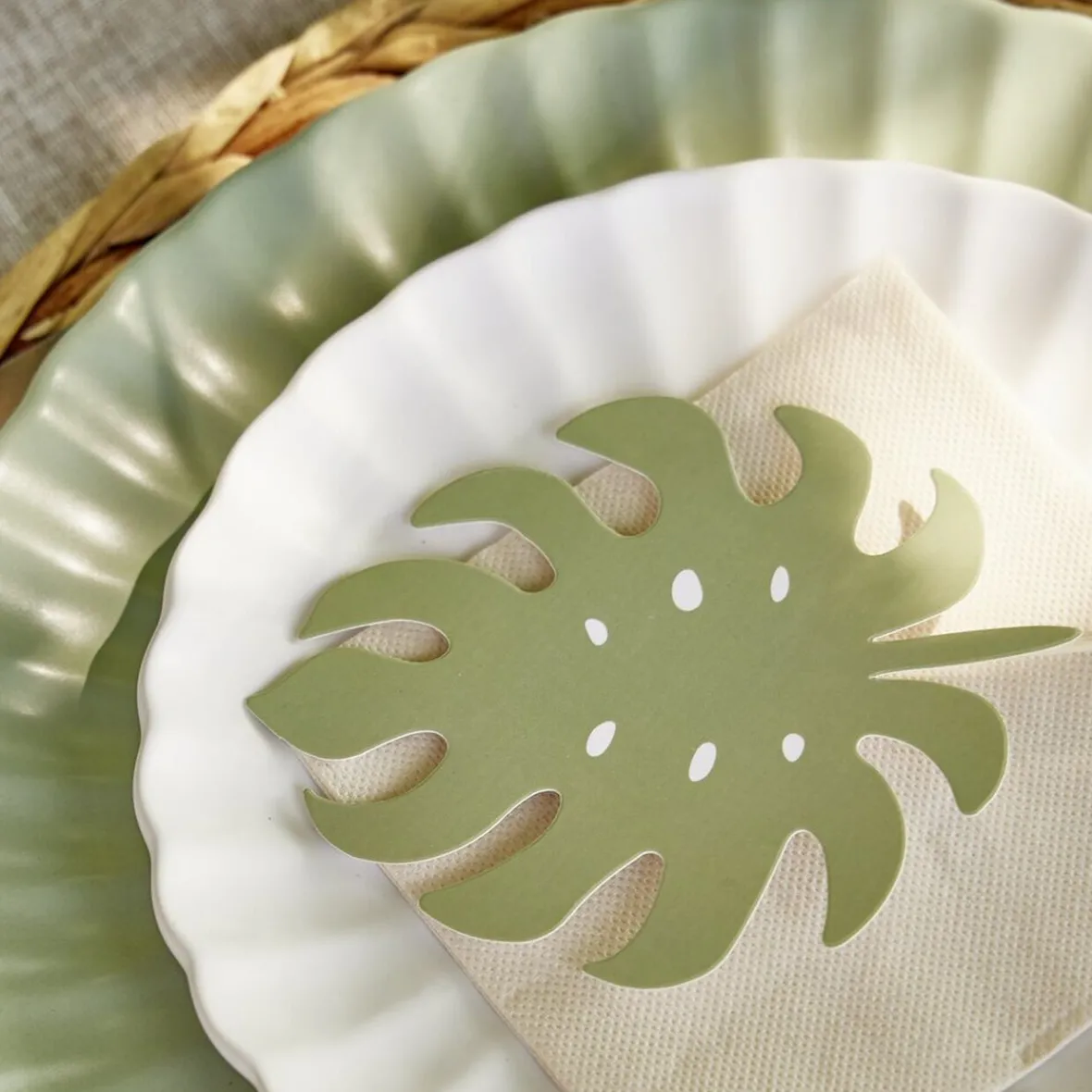 Serviette cocktail carrée blanc lin 2 plis en papier x40-Gifi Hot