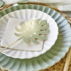 Serviette cocktail carrée blanc lin 2 plis en papier x40-Gifi Hot