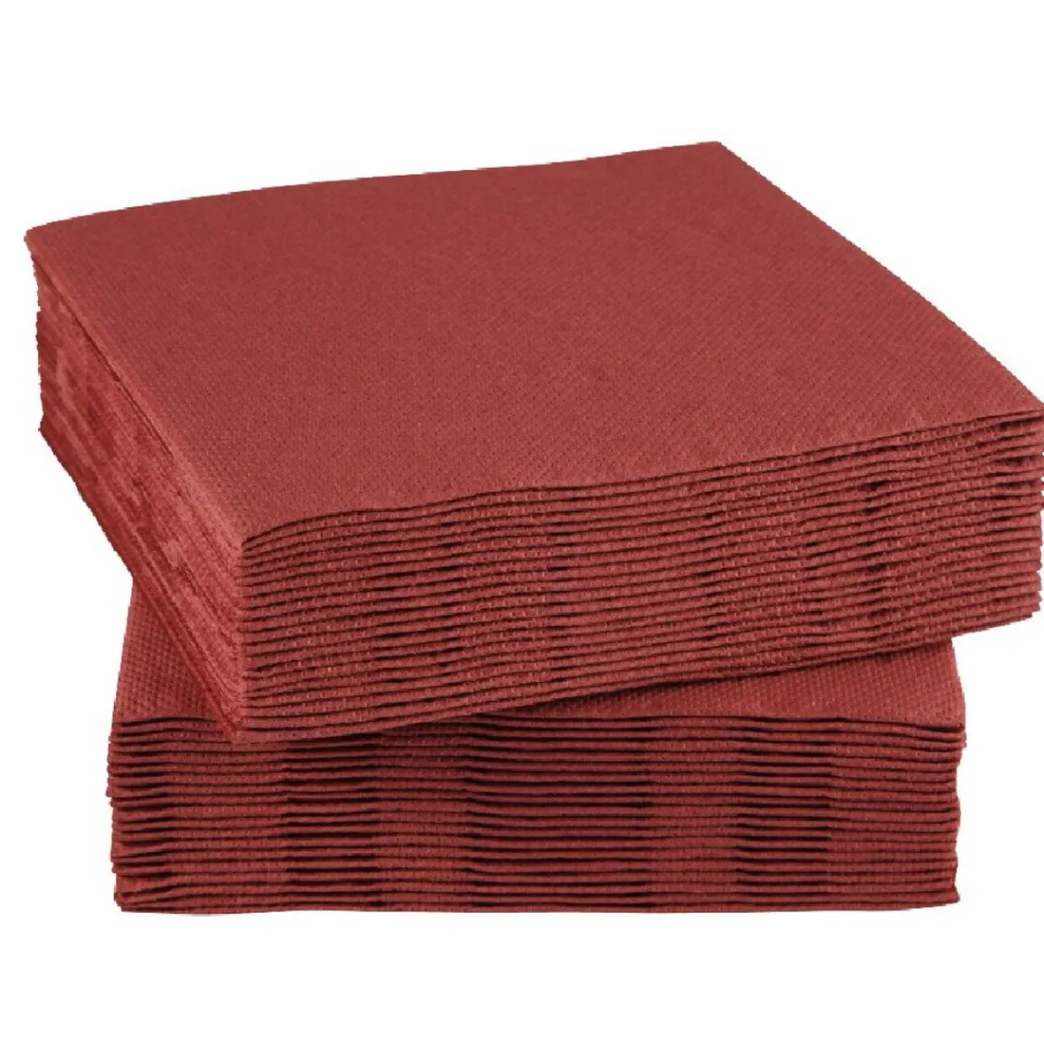Serviette cocktail en papier rouge bordeaux-Gifi Discount