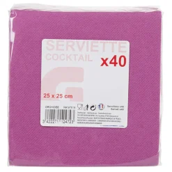 Serviette cocktail jetable violet x40-Gifi Clearance