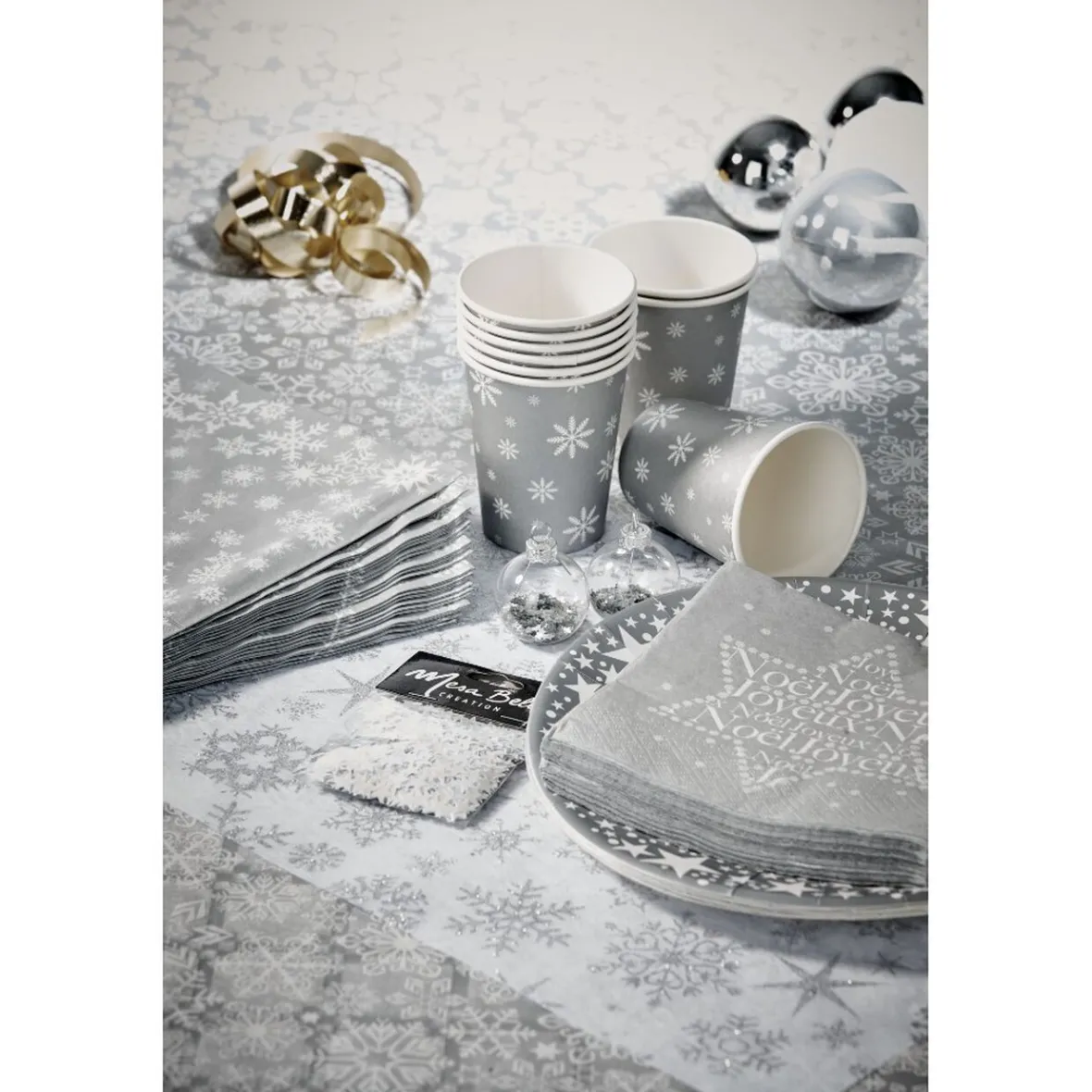 Serviette de Noël en papier motif pluie de flocons x 20-Gifi Hot