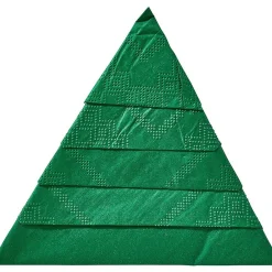 Serviette de table pré-pliée forme sapin verte x10-Gifi Best
