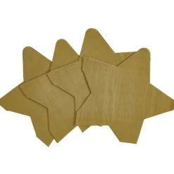 Serviette de table pré-pliée étoiles dorées x10-Gifi Outlet