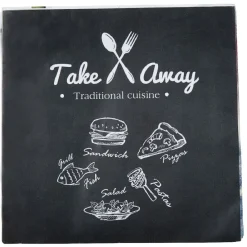 Serviette en papier 3 plis design Take away x20-Gifi Discount