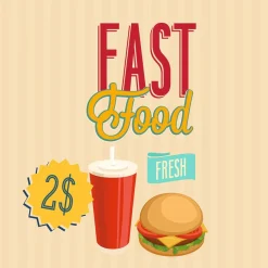 Serviette en papier 3 plis motif fast food x20-Gifi Outlet