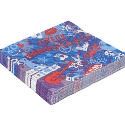 Serviette en papier anniversaire design Rock x20-Gifi Clearance