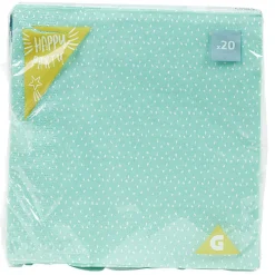 Serviette en papier bleu et blanche x 20-Gifi Hot