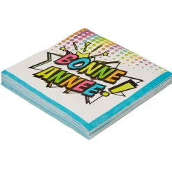 Serviette en papier Bonne année multicolore x20-Gifi Clearance