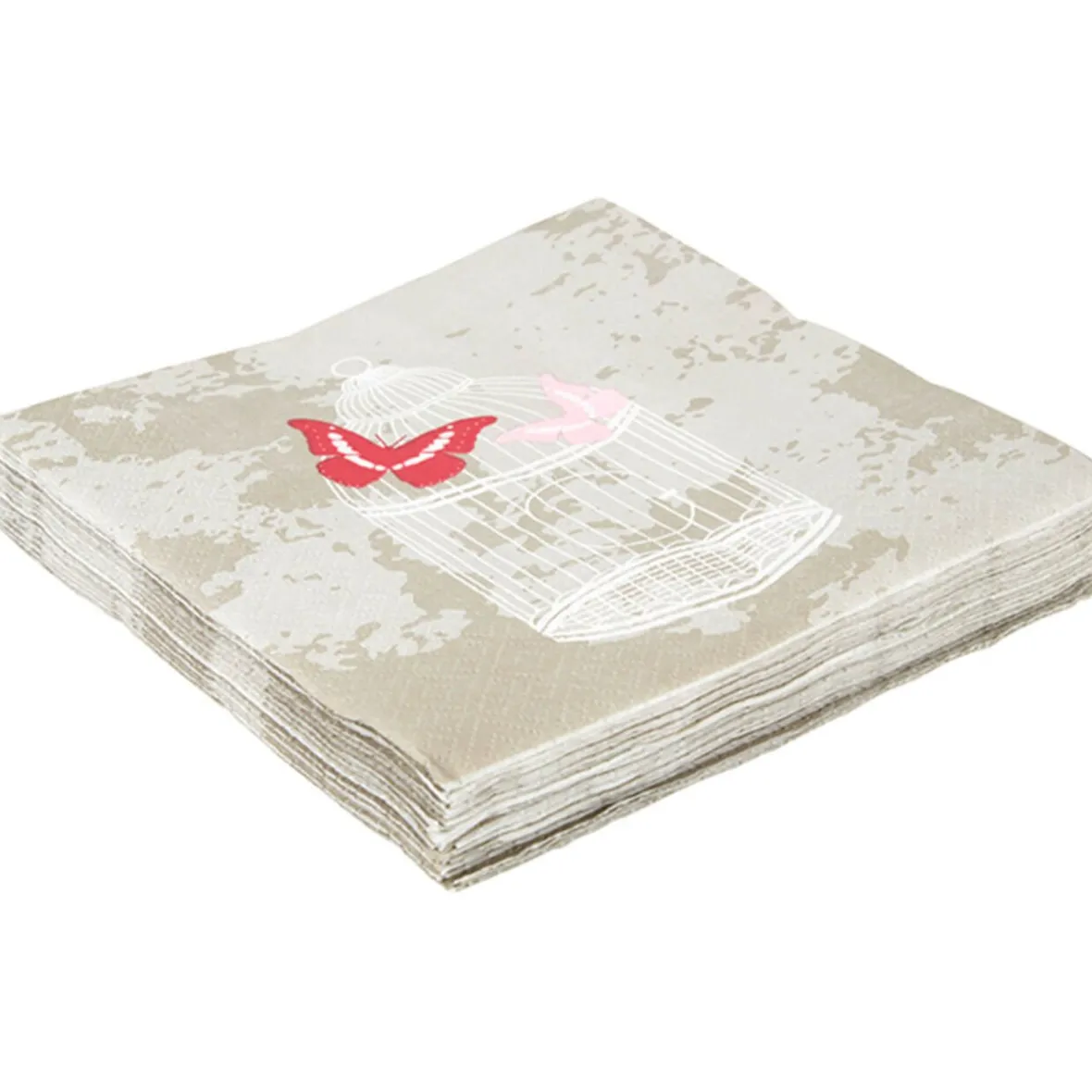 Serviette en papier cage aux papillons x20-Gifi Sale