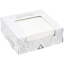 Serviette en papier carrée blanche x100 avec distributeur-Gifi Clearance