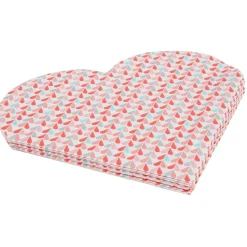 Serviette en papier coeur rouge gris bleu x12-Gifi Discount